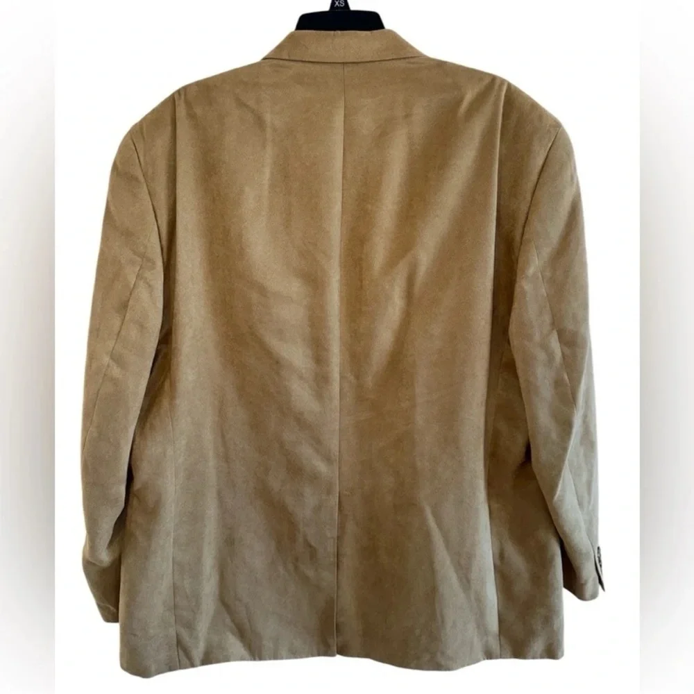 Chaps camel color suede feel sport coat size 46R - Picture 2 of 8